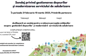 Sondaj de percepție a cetățenilor privind gestionarea deșeurilor și modernizarea Serviciului de Salubrizare